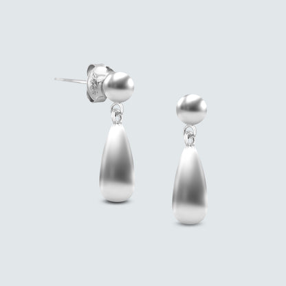 Pure Drop Silver Earrings