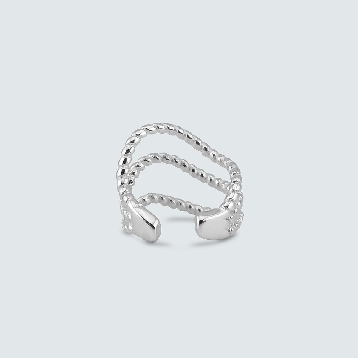 Triple Line Silver Ear Cuff  (Single)