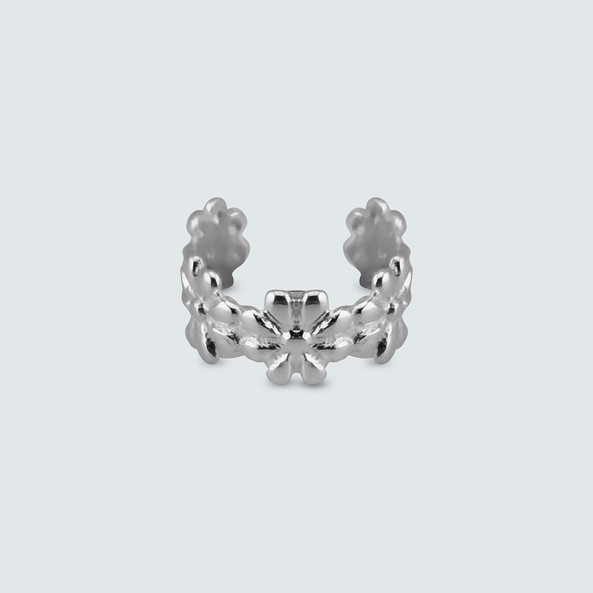 Daisy Bloom Silver Ear Cuff (Single)