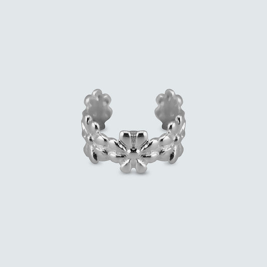 Daisy Bloom Silver Ear Cuff (Single)
