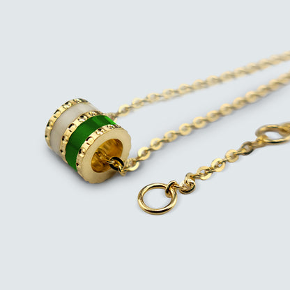 Modern Barrel Stripe Necklace in Gold-Coated Silver