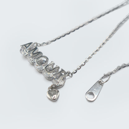 Amour Letter Necklace with Petite Heart Charm
