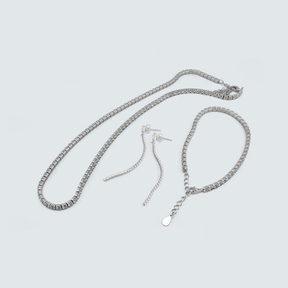 Celestine Lumière Bracelet in Sterling Silver with Zirconia Line