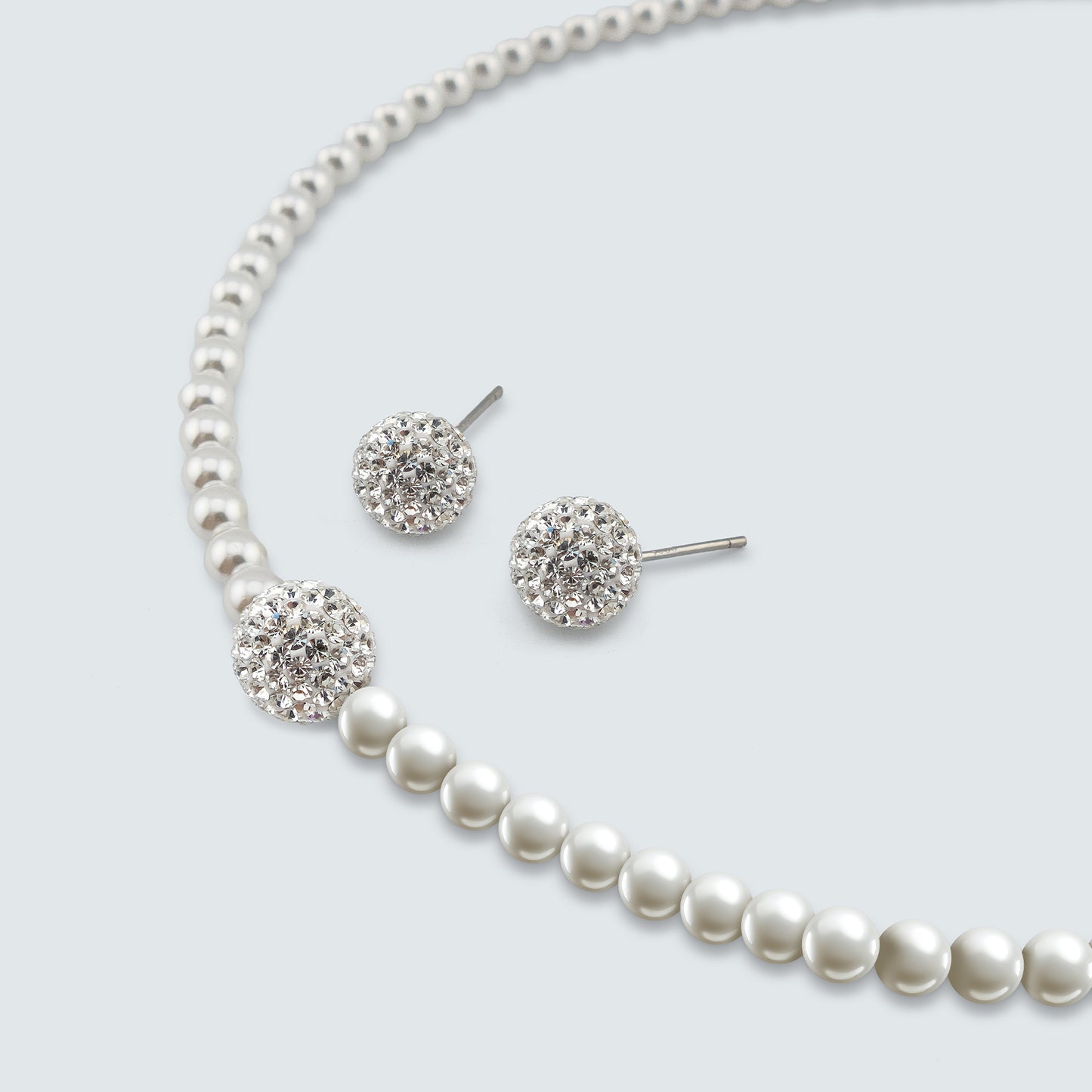 Swarovski Crystal Ball Stud Earrings - 8mm / 10mm  (Silver Post)