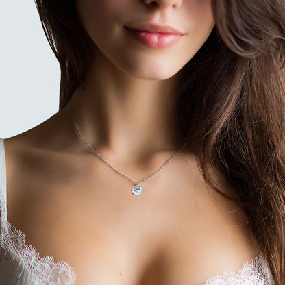 Silver Shell Pearl Pendant Necklace