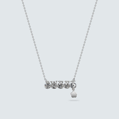 Sweet Crystal Letter Necklace