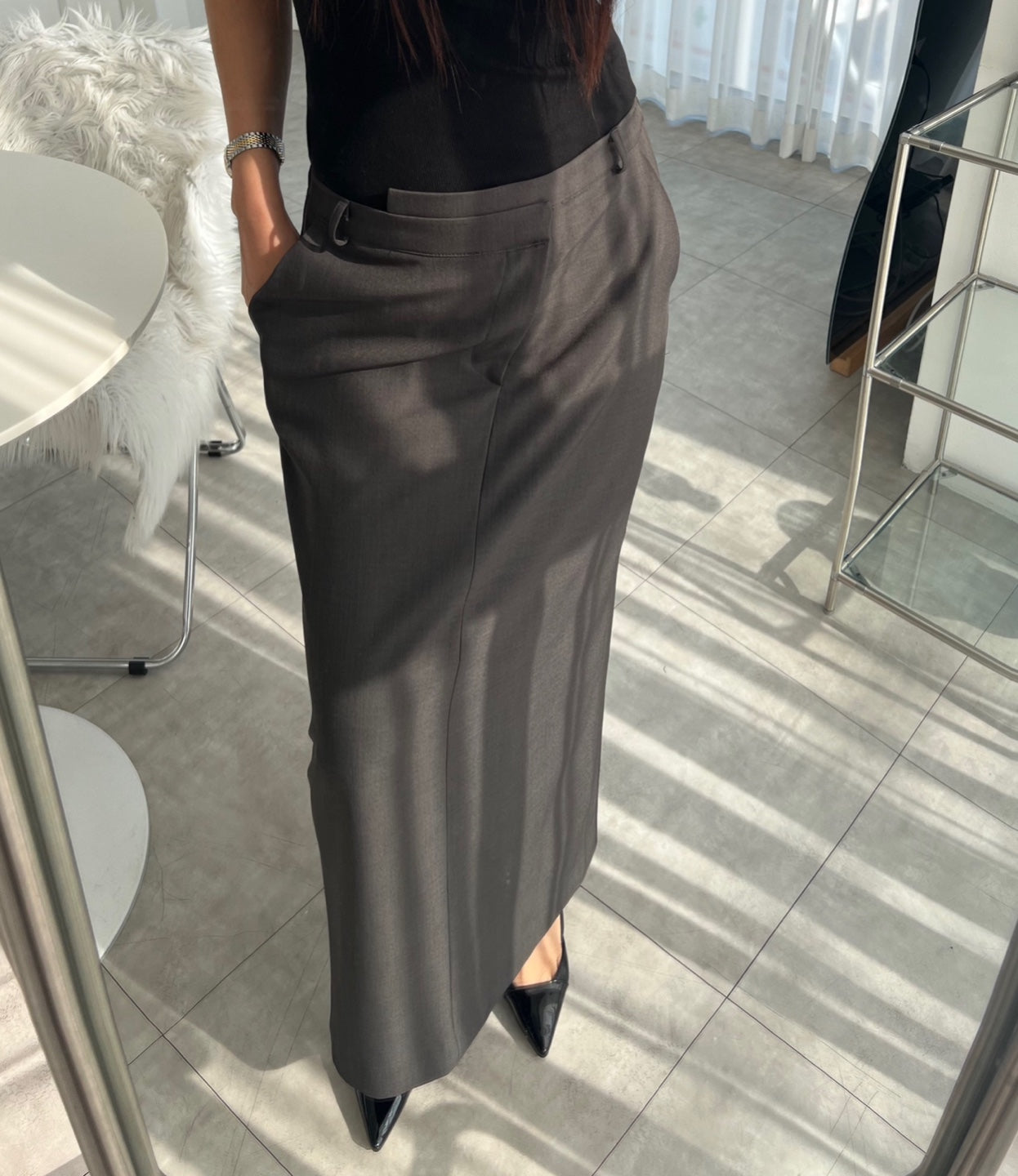ATELIER LINE – Tailored Long Skirt – Women One Size