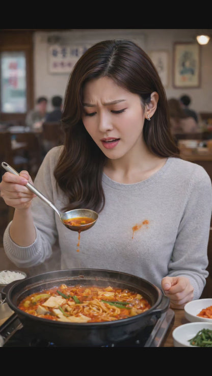 Vintage Horse Etiquette Handkerchief Apron  -  Soft Beige ,  Teal