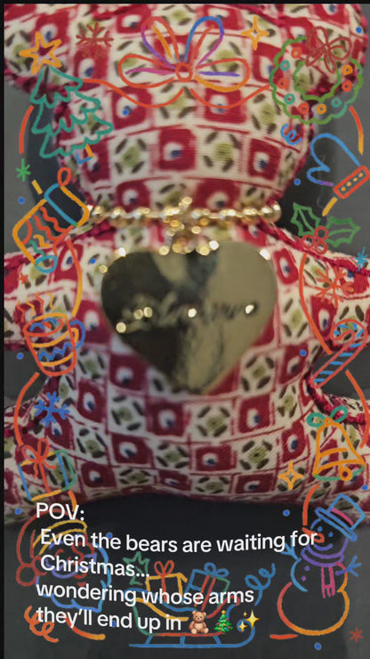 Bear Handmade Fabric Charm & Keychain