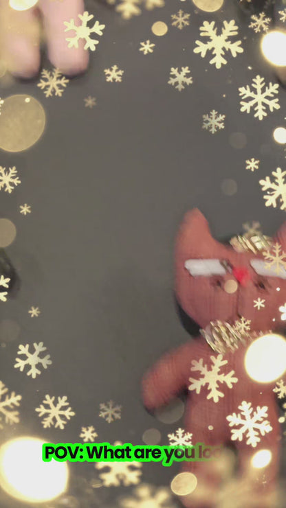 Side-Eye Cat Handmade Fabric Charm  & Keychain