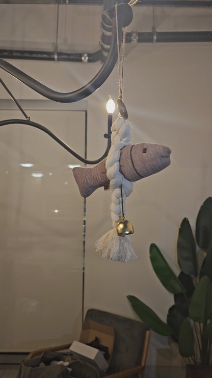 Guardian Fish Charm – Brown (BIG) | Korean Good Fortune Decor