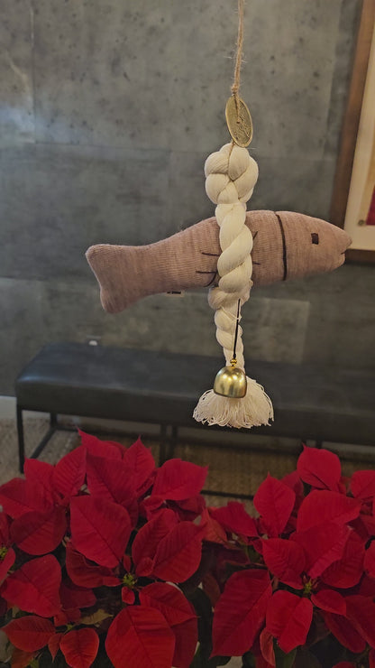 Guardian Fish Charm – Brown (BIG) | Korean Good Fortune Decor