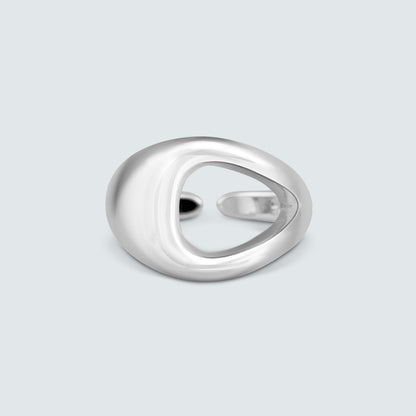 Pinky Sculpted Triangle Ring