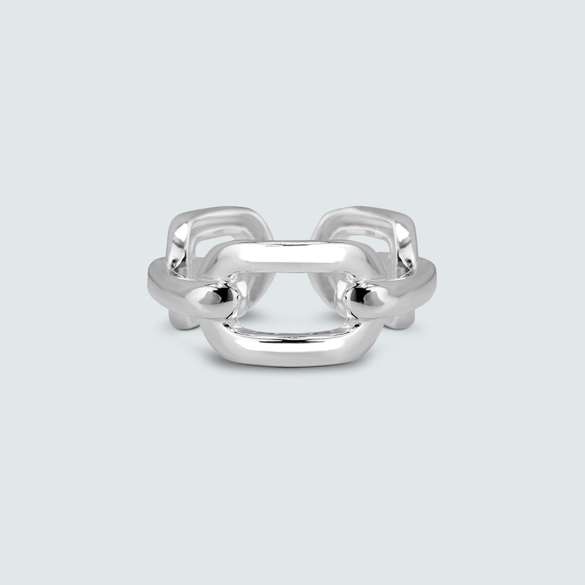 Fluid Link Silver Ring