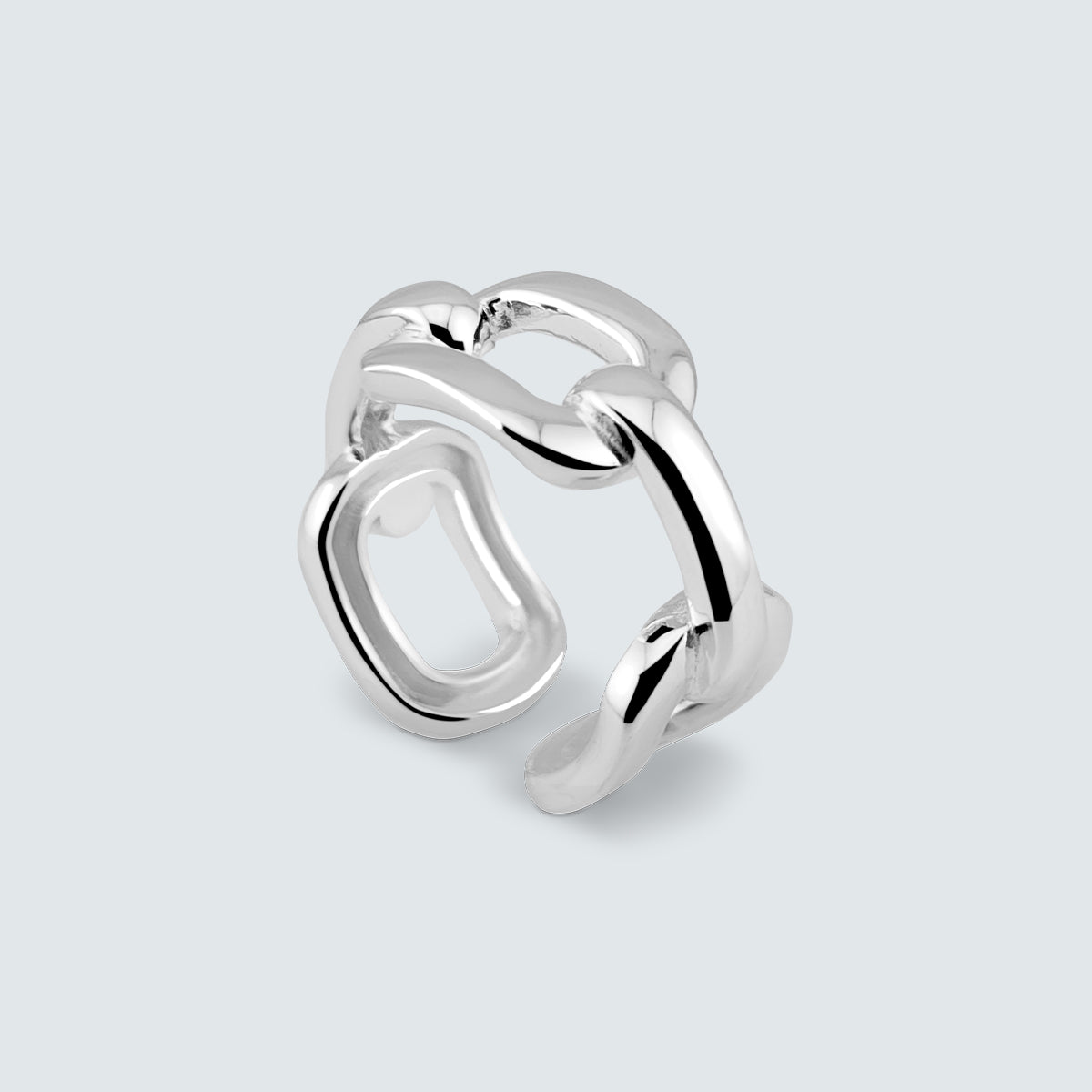 Fluid Link Silver Ring