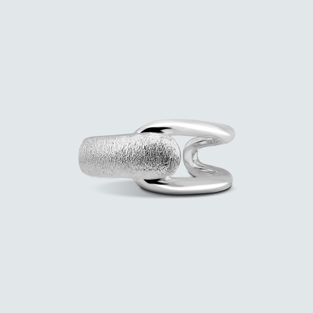 Dual Texture Silver Ring