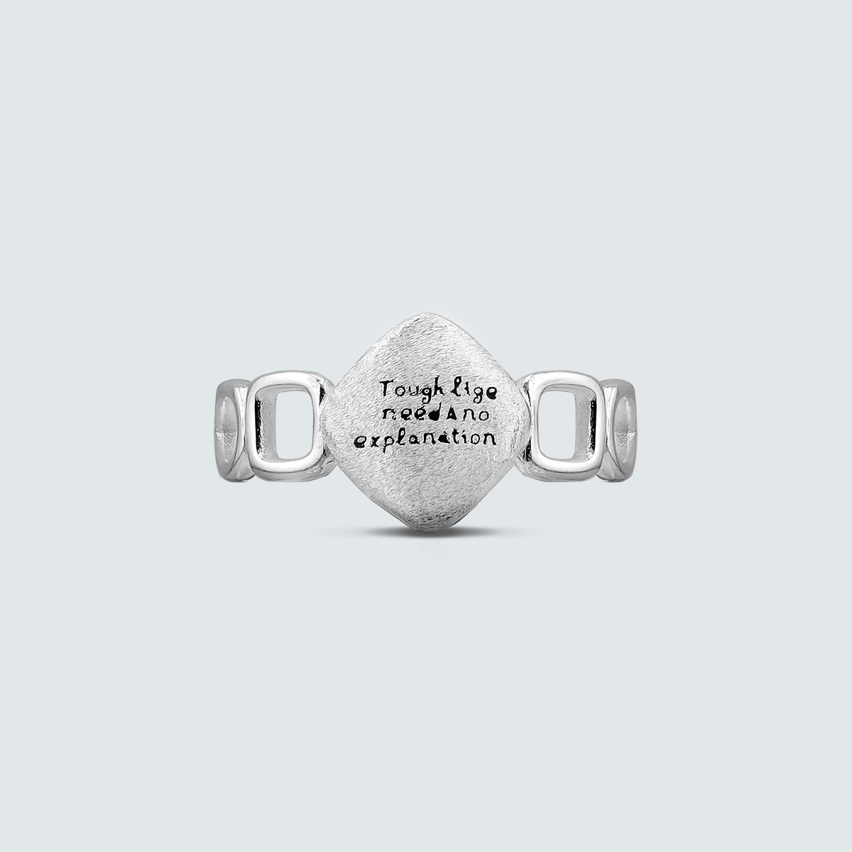 Sculpted Message Silver Ring