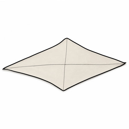 Minimal Line Wool Silk Diamond Scarf