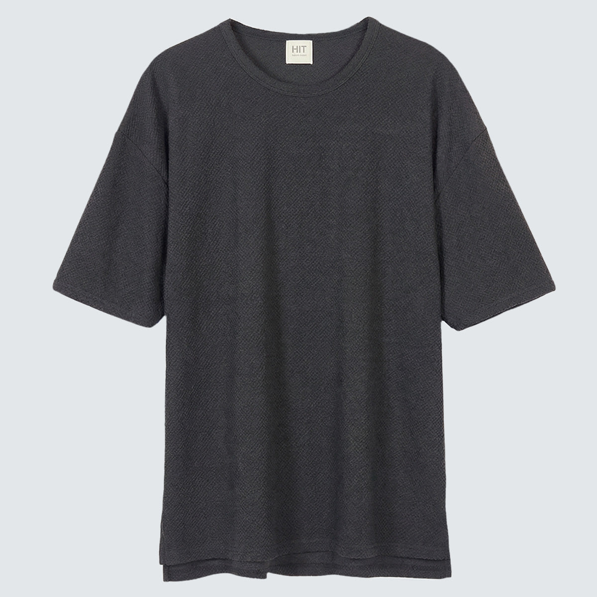 Amber Textured Relaxed Fit Short Sleeve Top (UNISEX / WOMEN – OVERFIT)