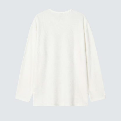 Amber Textured Long Sleeve Top (UNISEX / WOMEN – OVERFIT)