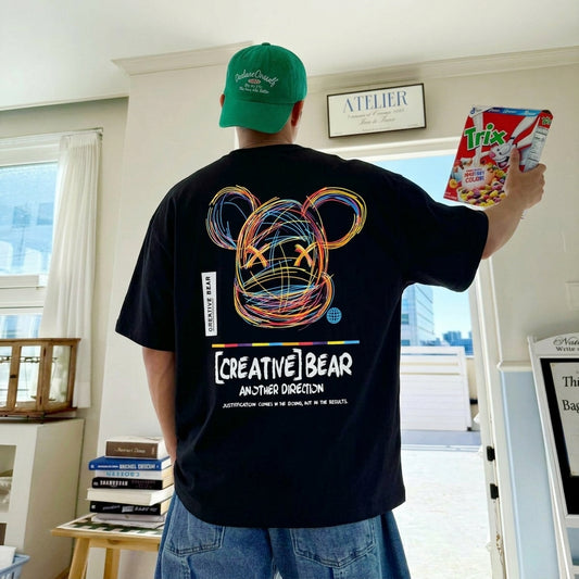[CREATIVE BEAR] Graphic T-Shirt  - Men One Size