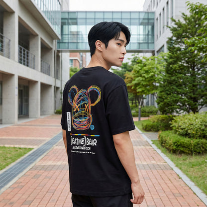 [CREATIVE BEAR] Graphic T-Shirt (UNISEX / WOMEN – OVERFIT)