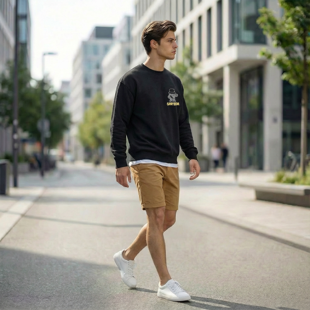 Camp Bear Graphic Sweatshirt (UNISEX / WOMEN – OVERFIT)