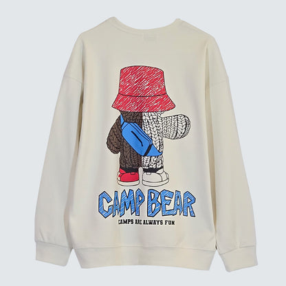 Camp Bear Graphic Sweatshirt (UNISEX / WOMEN – OVERFIT)