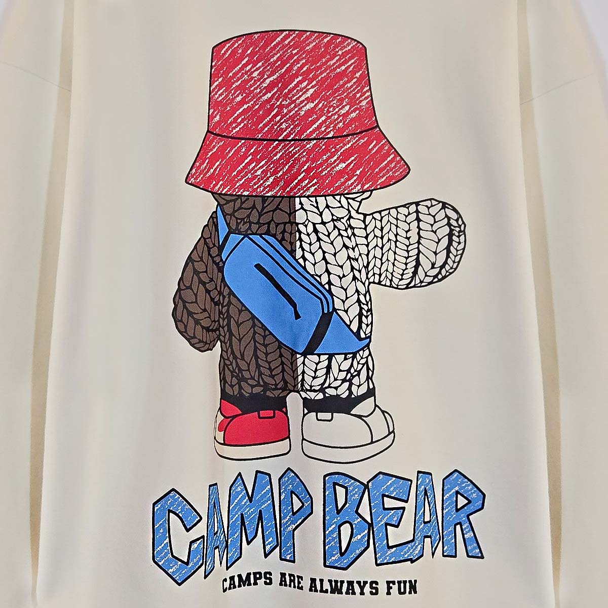 Camp Bear Graphic Sweatshirt (UNISEX / WOMEN – OVERFIT)