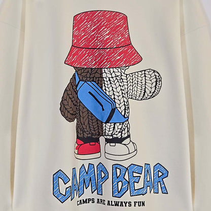 Camp Bear Graphic Sweatshirt (UNISEX / WOMEN – OVERFIT)