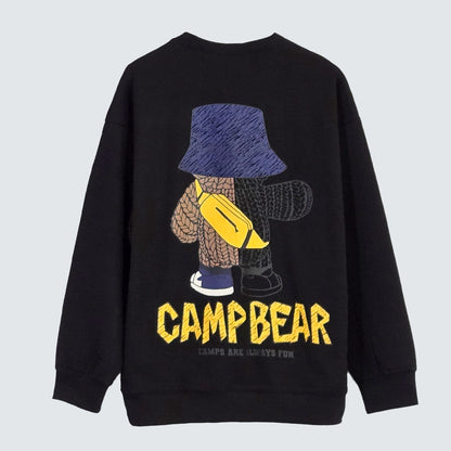 Camp Bear Graphic Sweatshirt (UNISEX / WOMEN – OVERFIT)