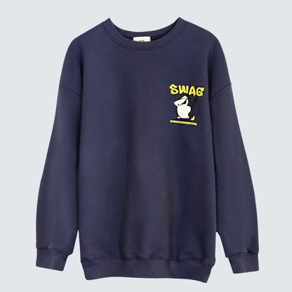[SWAG PENGUIN] Graphic Sweatshirt (UNISEX / WOMEN – OVERFIT)