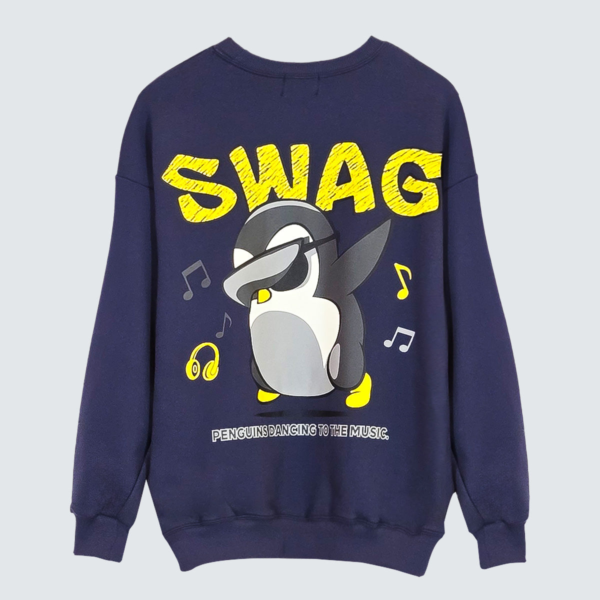 [SWAG PENGUIN] Graphic Sweatshirt (UNISEX / WOMEN – OVERFIT)