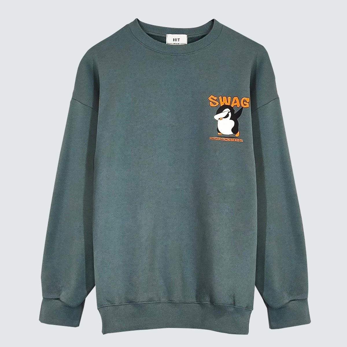 [SWAG PENGUIN] Graphic Sweatshirt (UNISEX / WOMEN – OVERFIT)