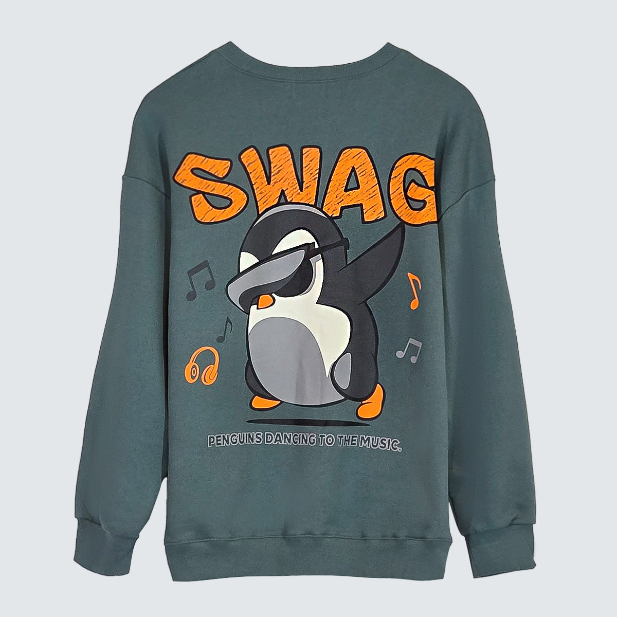 [SWAG PENGUIN] Graphic Sweatshirt (UNISEX / WOMEN – OVERFIT)