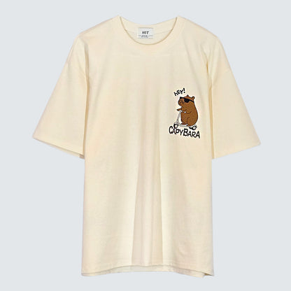 [HEY CAPYBARA] Graphic T-Shirt (UNISEX / WOMEN – OVERFIT)