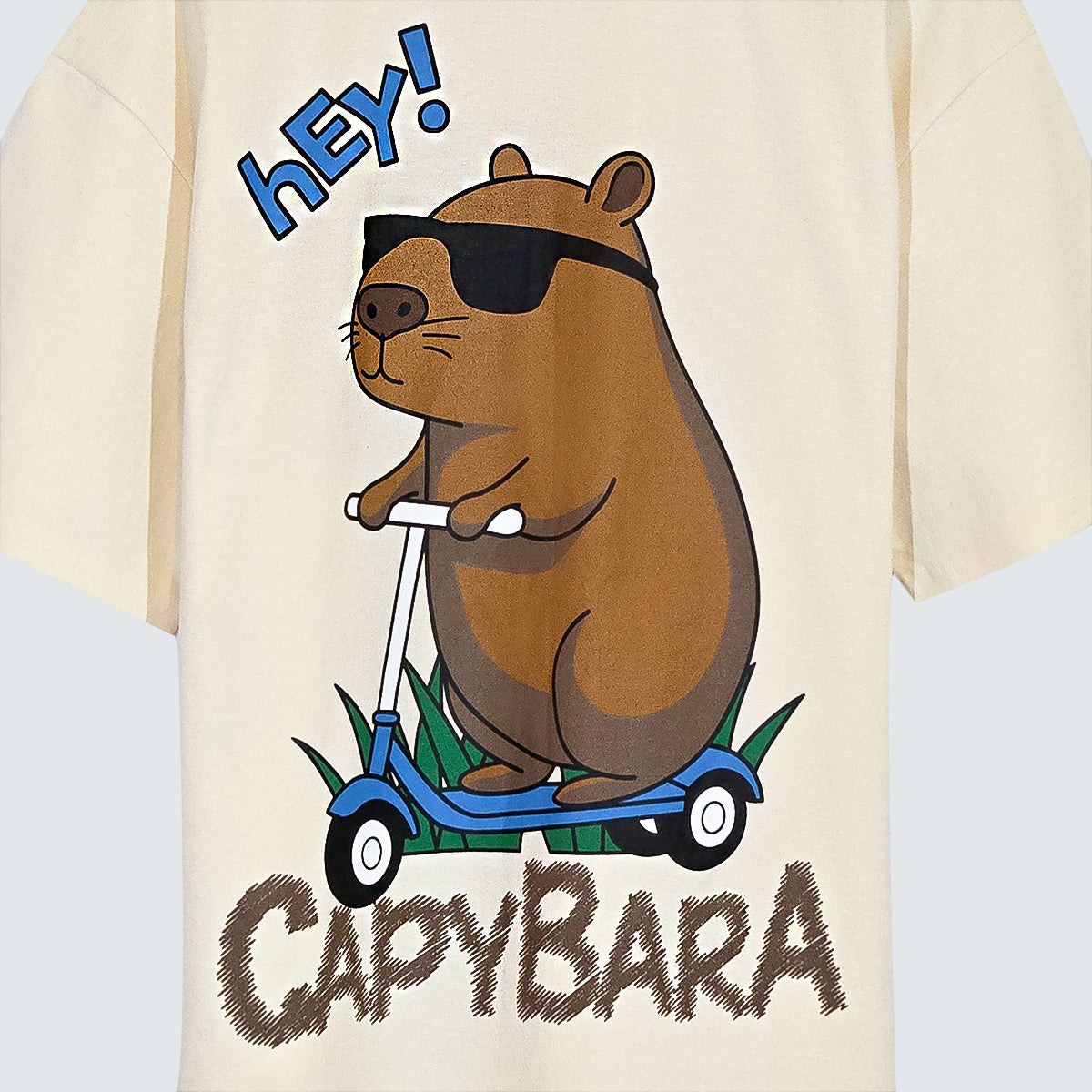 [HEY CAPYBARA] Graphic T-Shirt (UNISEX / WOMEN – OVERFIT)