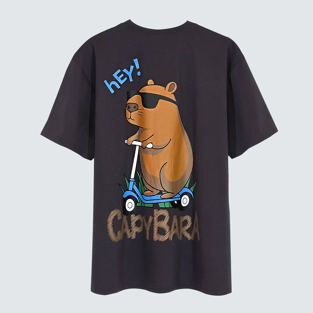 [HEY CAPYBARA] Graphic T-Shirt (UNISEX / WOMEN – OVERFIT)