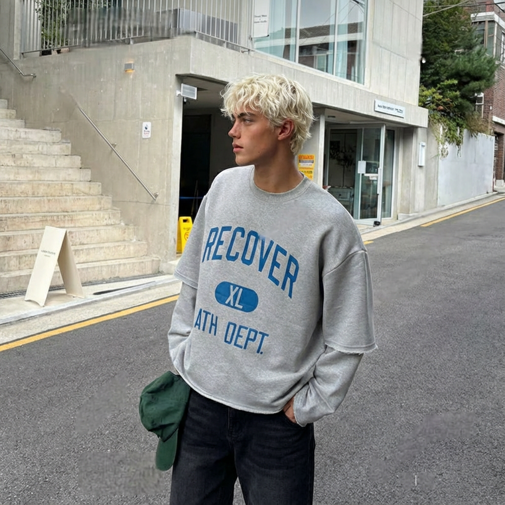 Recover XL Layered Sweatshirt (UNISEX / WOMEN – OVERFIT)