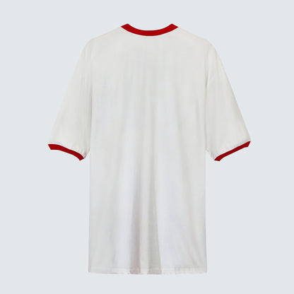 BUTTER Color-Band Graphic T-Shirt  (UNISEX / WOMEN – OVERFIT)