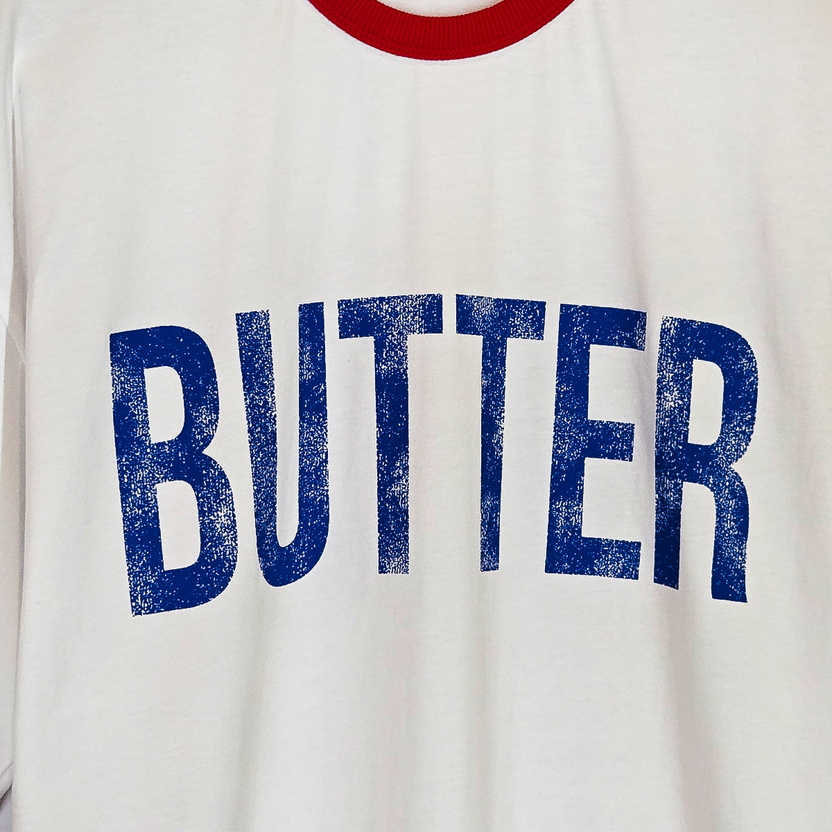 BUTTER Color-Band Graphic T-Shirt  (UNISEX / WOMEN – OVERFIT)
