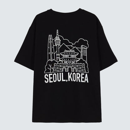 SEOUL, KOREA LANDMARK Graphic Tee (UNISEX / WOMEN – OVERFIT)