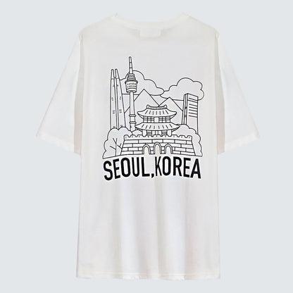 SEOUL, KOREA LANDMARK Graphic Tee (UNISEX / WOMEN – OVERFIT)