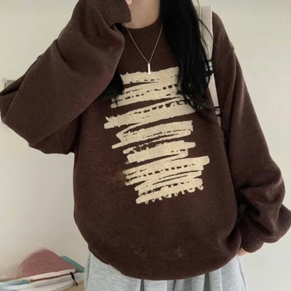 One Week Knit Sweatshirt (UNISEX / WOMEN – OVERFIT)