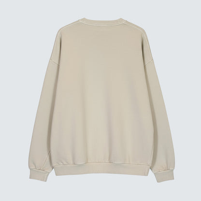 Pigment Dyed Circle Graphic Sweatshirt - Women One Size