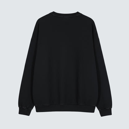 Pigment Dyed Circle Graphic Sweatshirt - Women One Size