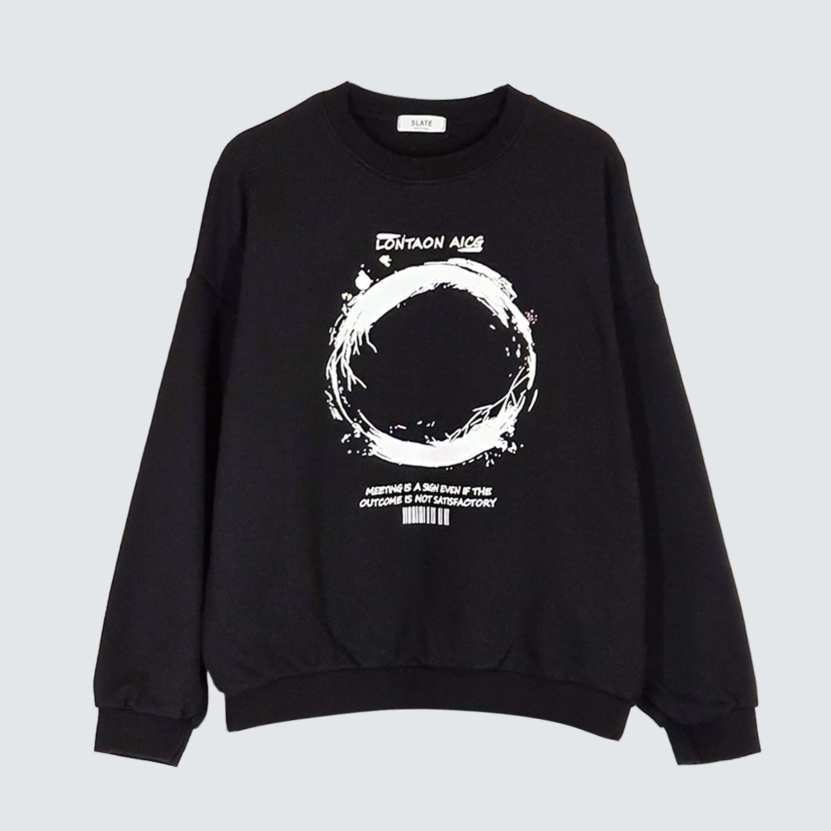 Pigment Dyed Circle Graphic Sweatshirt - Women One Size