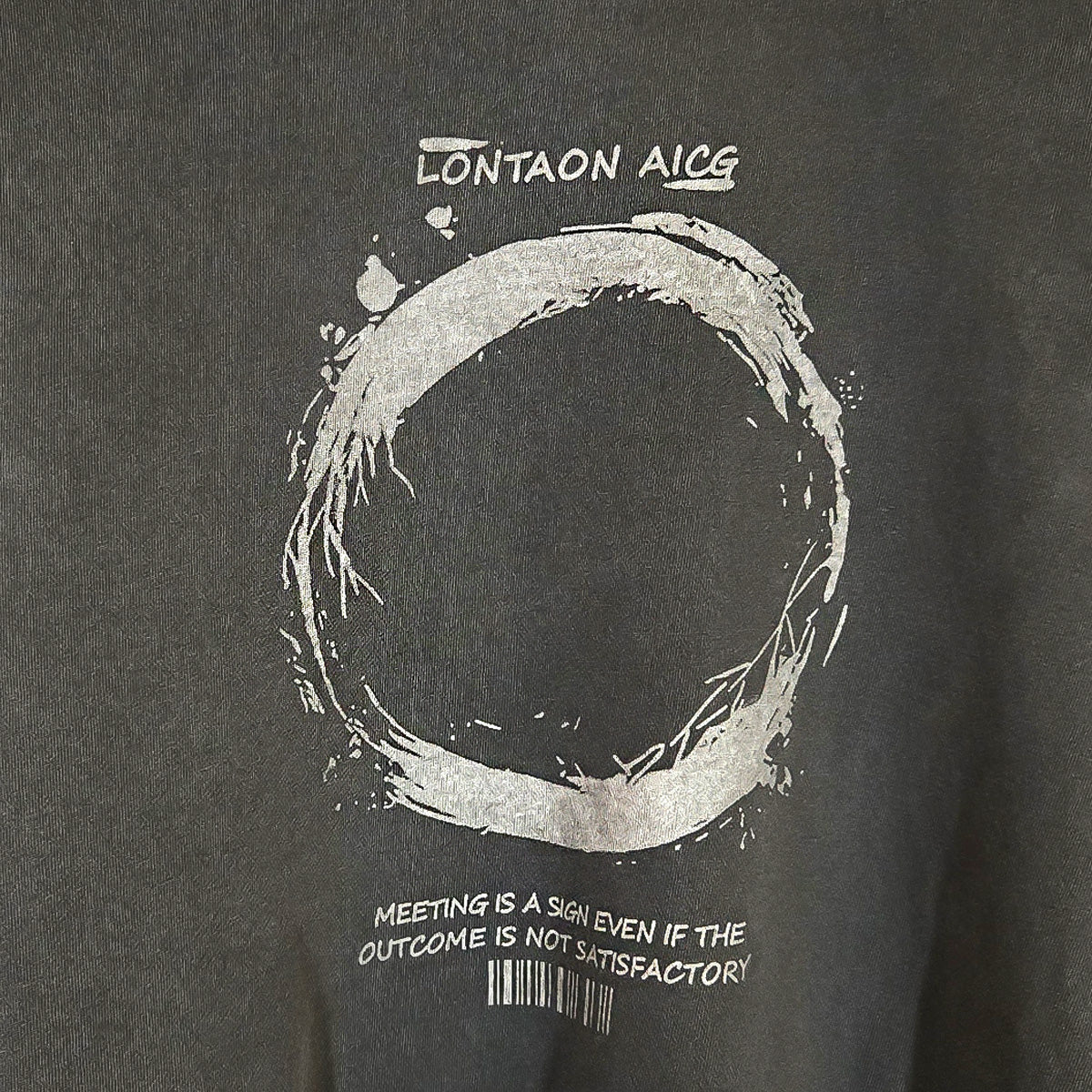 Pigment Dyed Circle Graphic Sweatshirt - Women One Size