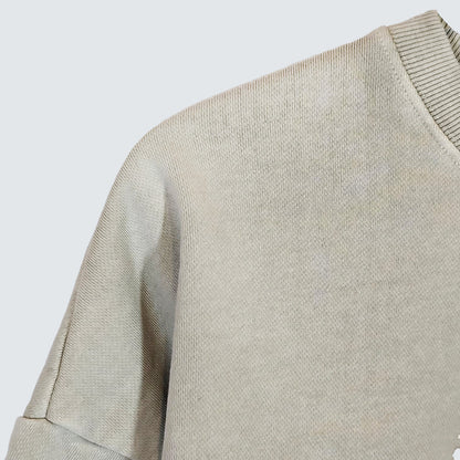 Pigment Dyed Circle Graphic Sweatshirt - Women One Size