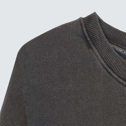 I Think We Should Stay in Bed Pigment Dyed Crop Sweatshirt - Women One Size